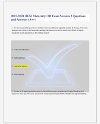 2024-2025 HESI Maternity OB Exam Version 2 (Questions and WELL ELABORATED ANSWERS (RECOMMENDED LATEST VERSION)  (RATED A++)