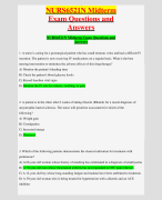 NURS 6521N | NURS6521N Midterm Exam Questions and Correct verifed answers (recommended 2024-2025 latest version)rated a +