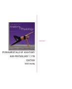 Fundamentals of Anatomy & Physiology 11th Edition by MARTINI, NATH AND BARTHOLOMEW  TEST BANK ISBN-978-0134396026 Verified 2024 Practice Questions and 100% Correct Answers with Explanations for Exam Preparation, Graded A+