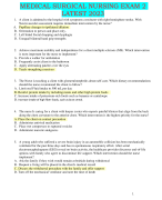 ATI MEDICAL SURGERY  NURSING EXAM 2 LATEST 2023 UPDATE WITH NGN 
