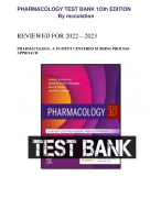 PHARMACOLOGY TEST BANK 1Oth EDITION   By mccuistion