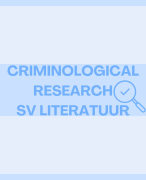 Criminological research samenvatting literatuur