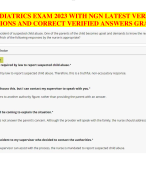 ATI PEDIATRICS EXAM 2023 WITH NGN LATEST VERSION QUESTIONS AND CORRECT VERIFIED ANSWERS GRADEDA++