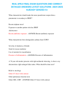 REAL APEA FINAL EXAM QUESTION AND CORRECT  DETAILED ANSWERS LATEST SOLUTIONS 2024-2025  ALREADY GRADED A+