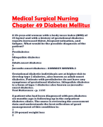 Medical Surgical Nursing Chapter 49 Diabetes Mellitus