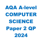 AQA A-level  COMPUTER  SCIENCE  Paper 2 QP  2024