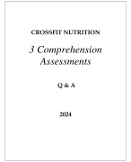 CROSSFIT NUTRITION COMPREHENSION ASSESSMENTS Q & A 2024
