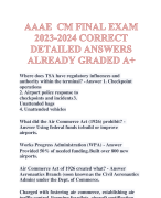 AAAE CM FINAL EXAM 2023-2024 CORRECT DETAILED ANSWER ALREDAY GRADED A+