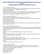 2024 CLG 0010 DoD Governmentwide Commercial Purchase Card Overview  Lesson 2 Complete Questions & Answers (Solved) 100% Correct