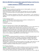 2024 CLG 0010 DoD Governmentwide Commercial Purchase Card Overview  Lesson 3 Complete Questions & Answers (Solved) 100% Correct