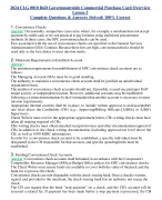 2024 CLG 0010 DoD Governmentwide Commercial Purchase Card Overview  Lesson 5 Complete Questions & Answers (Solved) 100% Correct