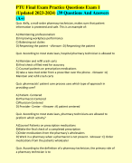 PAEDIATRIC ATI PRACTICE EXAM 1/41 QUESTIONS AND ANSWERS (A+)