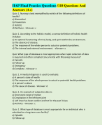 HAP Final Practice Questions /118 Questions And Answers (A+)