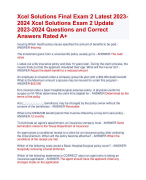 Xcel Solutions Final Exam 2 Latest 2023- 2024 Xcel Solutions Exam 2 Update  2023-2024 