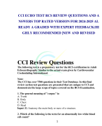 CCI ECHO TEST RCS REVIEW QUESTIONS AND A NSWERS TOP RATED VERSION FOR 2024-2025 AL READY A GRADED WITH EXPERT FEEDBACK(HI GHLY RECOMMENDED |NEW AND REVISED