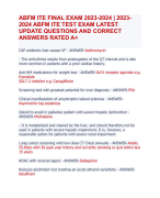 ABFM ITE FINAL EXAM 2023- 2024 ABFM ITE TEST EXAM LATE QUESTIONS AND CORRECT  ANSWERS RATED 