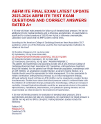 2023-2024 ABFM ITE TEST EXAM  QUESTIONS AND CORRECT ANSWERS  RATED A+