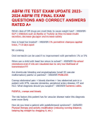 2023-2024 | Acsm Certified  Exercise Physiologist Final Exam  Questions�