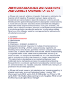 ABFM CKSA EXAM QUESTIONS  AND CORRECT ANSWERS RATED