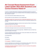 Ati Concept Based Assessment Exam  Latest Update 2023-2024 Questions and  Correct 