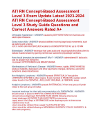  ATI RN Concept-Based Assessment  Level 3 Study Guide Questions and  Correct Answers