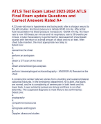 ATLS Final Exam update Questions and  Correct Answers