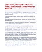  CADC Final  Exam Questions and Correct Answers  Rated