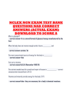 NCLEX NGN EXAM TEST BANK QUESTIONS NAD CORRECT ANSWERS (ACTUAL EXAM) DOWNLOAD TO SCORE A
