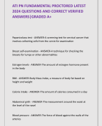 ATI PN FUNDAMENTAL PROCTORED LATEST 2024 QUESTIONS AND CORRECT VERIFIED ANSWERS|GRADED A+