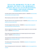 TEXAS CDL AIR BRAKES, TX CDL #3- AIR  BRAKES- SECTION 5, CDL AIR BRAKES 2  NEWEST 2024 ACTUL EXAM 200 QUESTIONS  AND CORRECT DETAILED ANSWERS  (VERIFIED ANSWERS)