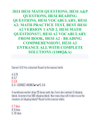 2024 HESI MATH QUESTIONS, HESI A&P  QUESTIONS, HESI READING  QUESTIONS, HESI VOCABULARY, HESI  A2: MATH PRACTICE TEST, BEST HESI  A2 VERSION 1 AND 2, HESI MATH  QUESTIONS!!!, HESI A2 VOCABULARY  FROM BOOK, HESI A2 - READING  COMPREHENSION!, HESI A2  ENTRA