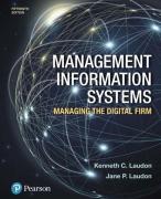 Management Information Systems: Managing the Digital Firm, 15e (Laudon) Chapter  1 Information Syste