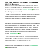 CPH Exam Questions and Answers (latest Update 2023) 125 Questions 