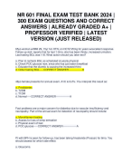 NR 601 FINAL EXAM TEST BANK 2024 | 300 EXAM QUESTIONS AND CORRECT ANSWERS | ALREADY GRADED A+ | PROFESSOR VERIFIED | LATEST VERSION (JUST RELEASED)