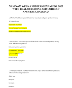 NRNP 6675 WEEK 6 MID-TERM EXAM 200 QUESTIONS AND ANSWERS 