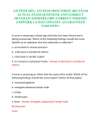 ATI PEDS 2023/ ATI PEDS PROCTORED 2023 EXAM ACTUAL EXAM QUESTIONS AND CORRECT DETAILED ANSWERS (100% CORRECT VERIFIED ANSWERS) LATEST UPDATES |GUARANTEED PASS NEW!!