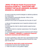  ATI Mental Health Proctored Exam  Questions EXAM ALL QUESTIONS AND  CORRECT DETAILED ANSWERS |ALREADY  GRADED A+ (BRAND NEW!!