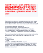 Hesi PN Practice Exam and Questions 2025 QUESTIONS AND CORRECT  DETAILED ANSWERS |ALREADY  GRADED A+ (BRAND NEW!! 2024/  2025