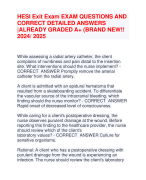 HESI Exit Exam EXAM QUESTIONS AND  CORRECT DETAILED ANSWERS  |ALREADY GRADED A+ (BRAND NEW!! 2024/ 2025