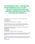 ATI PHARMACOLOGY – FNP RETAKE EXAM/PHARMACOLOGY ATI FNP  RETAKE EXAM QUESTIONS AND VERIFIED ANSWERS 2024-2025 WITH RATIONALES//GRADED A+ Which of the following is an adverse effect from nondihydropyridine CCBs? 
