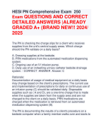 HESI PN Comprehensive Exam 250  Exam QUESTIONS AND CORRECT  DETAILED ANSWERS |ALREADY  GRADED A+ (BRAND NEW!! 2024/  2025