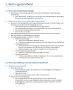 Samenvatting gezondheidspsychologie