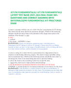 ATI PN FUNDAMENTALS// ATI PN FUNDAMENTALS LATEST TEST BANK 2023-2024 REAL EXAM 300+ QUESTIONS AND CORRECT ANSWERS WITH RATIONALES|PN FUNDAMENTALS ATI PROCTORED EXAM   A nurse is assisting with the care of a client who has a prescription for IV therapy. Th