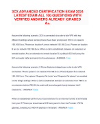 3CX ADVANCED CERTIFICATION EXAM 2024 LATEST EXAM ALL 100 QUESTIONS WITH VERIFIED ANSWERS ALREADY |GRADED A+.