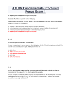 ATI RN Fundamentals Proctored Focus Exam 1 