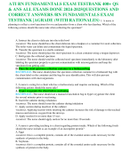 ATI RN FUNDAMENTALS EXAM TESTBANK 400+ QS & ANS ALL EXAMS DONE 2024-2025QUESTIONS AND CORRECT ANSWERS /RN FUNDAMENTALS EXAM TESTBANK |AGRADE (WITH RATIONALES) 1. A nurse is planning to collect a stool specimen for ova and parasites from a client who has diarrhea. Which of the following actions should the nurse take when collecting the specimen? 