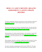 HESI 1-V1 AND V2 REVIEW -HEALTH  ASSESSMENT 1 LATEST UPDATE  2023/2024