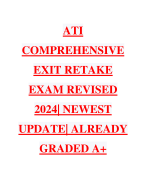 ATI COMPREHENSIVE EXIT RETAKE EXAM REVISED 2024| NEWEST UPDATE| ALREADY GRADED A+