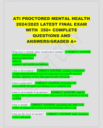ATI PROCTORED MENTAL HEALTH 2024/2025 LATEST FINAL EXAM WITH 350+ COMPLETE  QUESTIONS AND  ANSWERS/GRADED A+