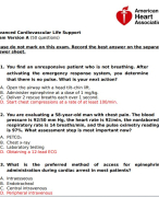Advanced Cardiovascular Life Support Exam Version A & B (100 Questions and Answers) / Latest 2024